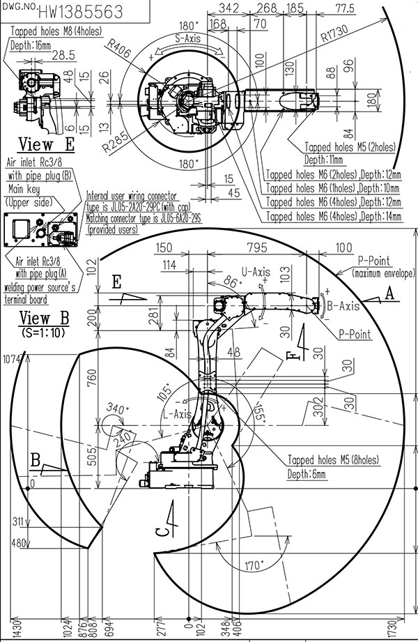 MOTOMAN-AR1730 安川一级代理 安川焊接机器人(图2)